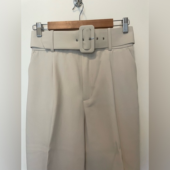 ZARA NWT high-waisted pants with fabric-covered belt SZ M NEW ! - Picture 4 of 6